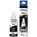 Tinta Epson T664120 Black L110 / L120 / L130 / L200 / L210 / L220 / L300 / L310 / L350 / L355 / L365 / L375 / L380 / L395 / L455 / L475 / L495 / L565 / L575 / L1300 / L1455 70ml