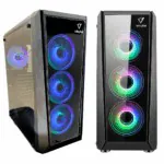Case Gamer Infinytek H-15 Pro Black 4 Ventiladores Argb Sin Fuente Tapa Lateral Y Frontal Vidrio Templado