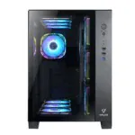Case Gamer Infinytek Full Tower Super Atx Angel Warrior (dragon Fire) 2 Usb 2.0 1 Usb 3.0 Plug Microfono Plug Headphone Black 7 Ventilador Argb Sin Fuente Vidrio Templado