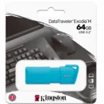 Flash Memory 64gb Kingston Kc- u2l64-7lb Exodia Usb 3.2 Neon Aqua Blue