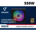 Fuente De Poder *certificada* Infinytek 550w *80 Plus* Gamer 20+4pin 6x Sata 2xp8 (p4+p4) 2x P8(6+2) 2xide