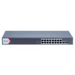 Switch Hikvision Ds-3e1518p-ei Poe 16 Ch 10/100/1000mb + 1 10/100/1000mb + 1 Fibra Gigabite 230w - Ds-3e1518p-ei