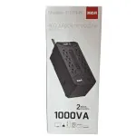 Protector De Voltaje Rca 1000va 41exn49 Negro 8tomas 1 Tipo C 1 Usb 2.0 1 Rj45 (pc+monitor- impresoras-tv-router-laptop)