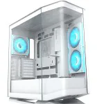 Case Gamer Cougar Fv270 Rgb White Mid Tower E-atx Case, 420mm Gpu Supported, Build-in Argb Pwm Fans, Breathe Streams, Prism Of Light, Rgb Hub, Filter Guard, Tool-less Bracket, Compatible With Reverse Cable/ connector Motherboard - 192554007762 – Fv270 Rgb White