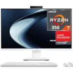 Aio Asus Vm670kat-r71tb Amd Ryzen 7 350 Ram 16gb Ddr5 Ssd 1tb Nvme 27" Fhd (1920x1080) Lcd Touch Windows 11 Home Ingles Incluye Teclado Y Mouse Inalambrico White - 90pt0455- m008c0