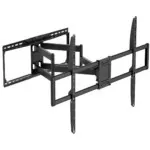 Base De Pared Tv Resistente, Brazo Doble De Movimiento Completo 900×600 Argom Arg- br-1591 50" A 105" Negro