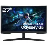 Monitor Samsung 27” Ls27cg552 Odyssey G5 Curvo Qhd 2560x1440/27 Pulg/ hdmi/165hz/1ms/amd-freesync - 887276807119 - Ls27cg552enxza