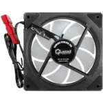 Ventilador Quasad Rgb Black Frame And Transparent Leaf Con 3d Light 4pin Plastic Bag - Rgb8103dk